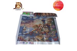 nr 32 Diamond Painting Kust strandhuis 40x50cm (vierkant)