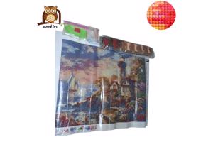 nr 32 Diamond Painting Kust strandhuis 40x50cm (vierkant)