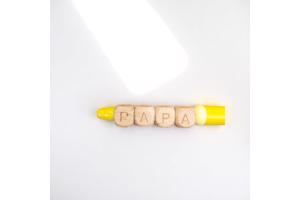 Gepersonaliseerde balpen papa geel