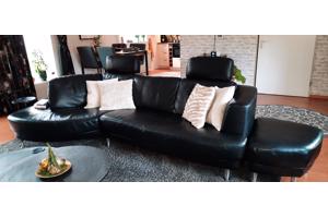 Zwart leder bank 3 zits