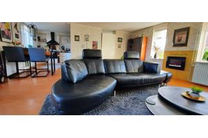 Zwart leder bank 3 zits