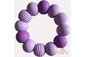 Noekies Handgemaakte Bijtring lila paars - Nieuw!