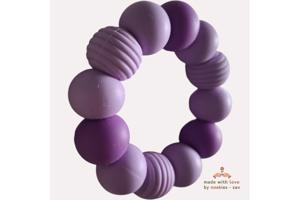 Noekies Handgemaakte Bijtring lila paars - Nieuw!