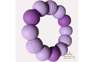 Noekies Handgemaakte Bijtring lila paars - Nieuw!