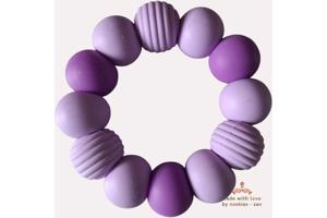 Noekies Handgemaakte Bijtring lila paars - Nieuw!