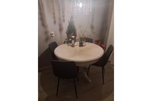 Witte ronde eettafel 130 opknapper