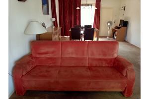 2 en/of 3 persoonsbank suedelook van stof