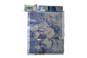 nr 26 Diamond Painting bloemen blauw 50x40cm (vierkant)