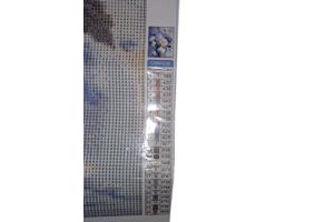 nr 26 Diamond Painting bloemen blauw 50x40cm (vierkant)