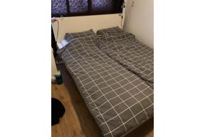 Ikea 2-persoons bed, wit