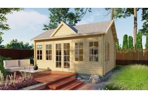 Blokhut - Tuinhuis Clockhouse | 44 mm | vuren onbehandeld