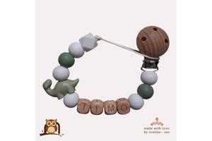 nr 8 noekies naam speenkoord dino langnek khaki wit