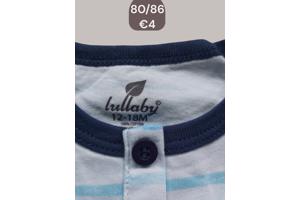 Setprijs 2x Lullaby t-shirts 12-18 mnd 80-86