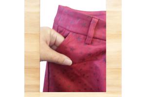 Drole de Copine stretchy zachte sterren broek rood S/36