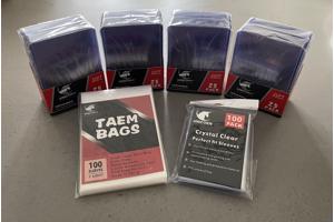 Set: 100 Toploaders, sleeves &amp; Team Bags