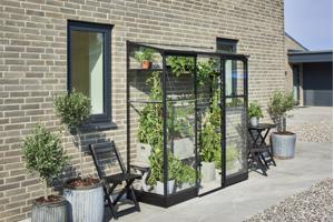Tuinkas Qube LT 26, zwart, VG 3mm + PC 6 mm