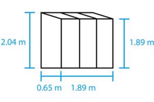 Tuinkas Qube LT 26, zwart, VG 3mm + PC 6 mm