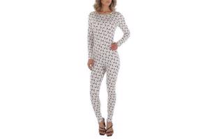 White icy - stretchy - Jumpsuit - cream - halve maan M/38