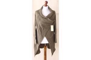 Gebreide poncho / vest lange mouwen 1 maat 36/40 (nieuw)