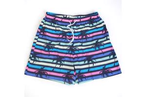 Zwembroek - short meerkleurig met palmbomen XL