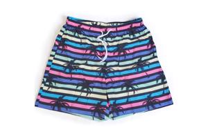 Zwembroek - short meerkleurig met palmbomen XL