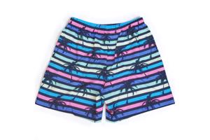Zwembroek - short meerkleurig met palmbomen XL