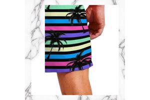 Zwembroek - short meerkleurig met palmbomen XL