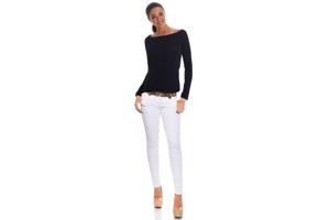 Skinny jeans, kleur: wit, maat 34, 36 of 38 (nieuw)