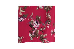 Shirt rood bloemen patroon M