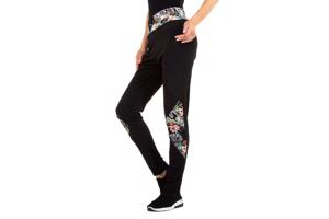 Legging zwart lila S/M