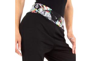 Legging zwart lila S/M