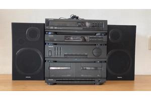 Philips stereotoren met losse CD-speler en twee boxen