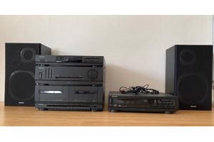 Philips stereotoren met losse CD-speler en twee boxen