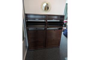 2 Donkerbruine IKEA schoenenkasten