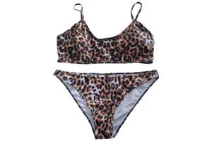 Bikini panterprint bruin creme XL