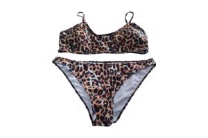 Bikini panterprint bruin creme XL