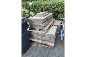 Gewassen grindtegels 60x40cm, 60 stuks