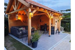 Maatwerk- Douglas houten bijgebouwen, tuinhuisjes