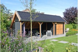 Maatwerk- Douglas houten bijgebouwen, tuinhuisjes