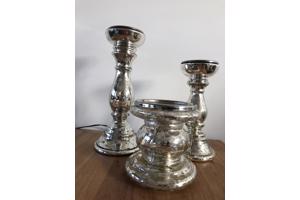 Glazen kaarsen standaarden