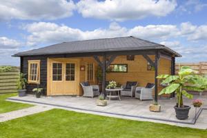 Blokhut - Tuinhuis Paiva | 44 mm | vuren onbehandeld