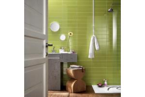 Groene wandtegels accent tegels 10x40 voor badkamer, toilet