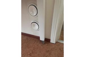 witte uitschuifbare tafel