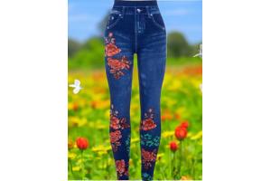 Top Look legging rozen blauw one size