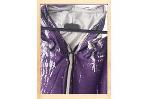 Fashion 2 delig huispak violet paars wit S/M