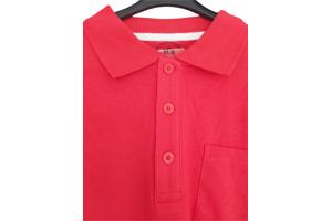 Glo-Story effen heren polo rood S