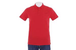 Glo-Story effen heren polo rood S