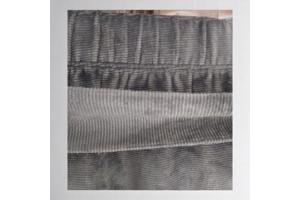 Lange velourse rok met split grijs S/M