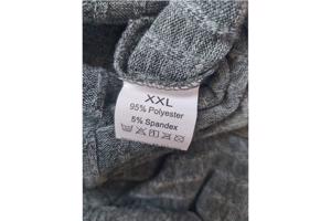 stretchy jurk grijs met pofmouwen XXL