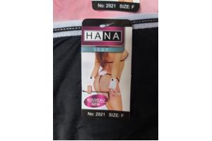 3x Hana string effen streep one size zwart roze wit